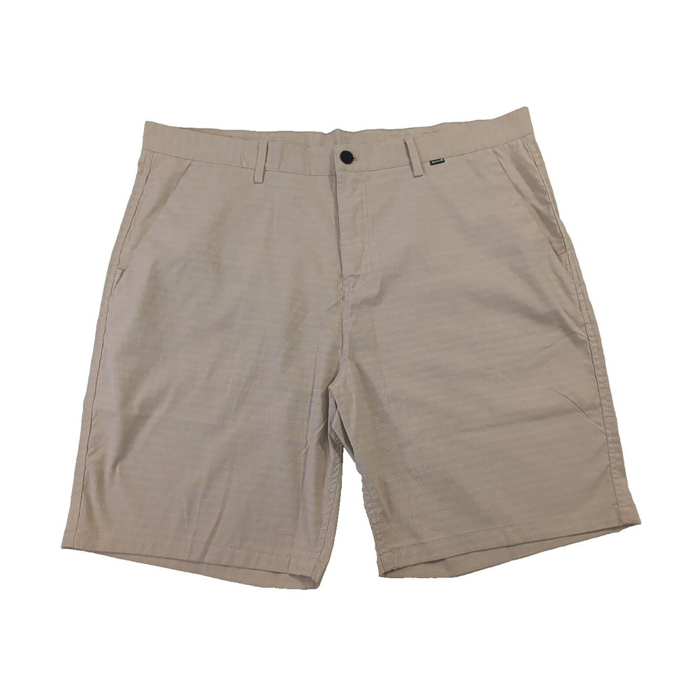 Hurley Chino Shorts Mens 40 Beige Stretch Casual Everyday Beach Active Preppy